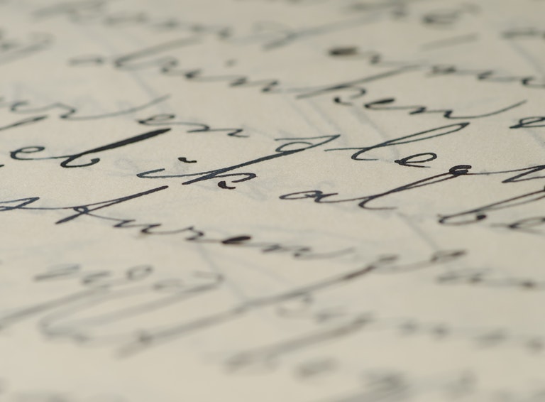 Handwriting letter