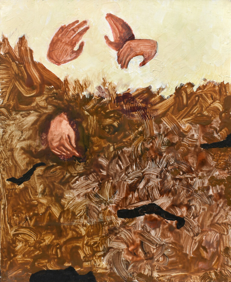 Georgi Marinov Heruvimi 60x50 darvo enkaustika w