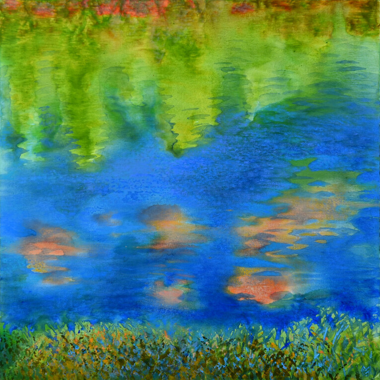 Mariana Marinova cykul Ezeroto Pluvashti oblaci 70x70 pmb w