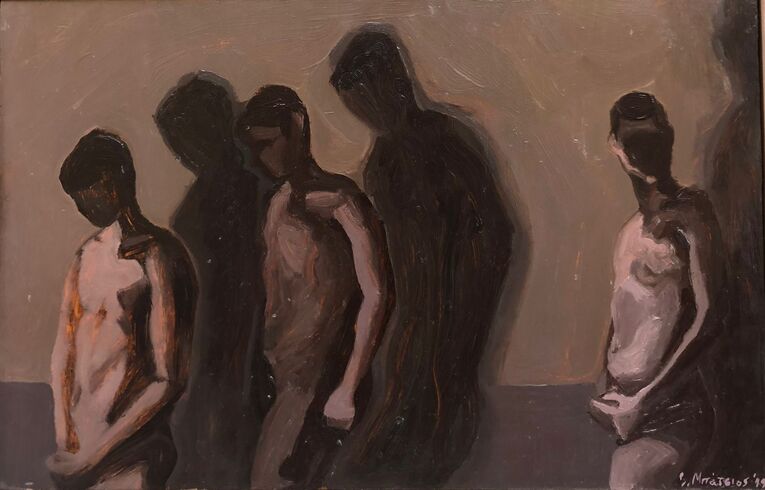  Αυτοπορτραίτο ΙΙ oil on wood 363 x 55 cm 2019