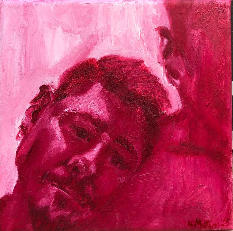  Η σκιά που με βαστά oil on canvas 25 x 25 cm 2025