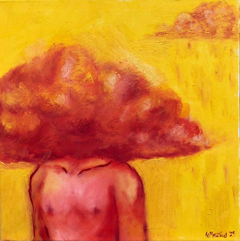  Σκέψεις βαριές oil on canvas 40 x 40 cm 2025